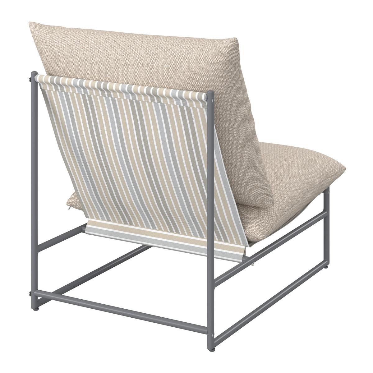 BALKÓNOVÁ ZOSTAVA LINO - viacfarebná/tmavosivá, Modern, kov/textil - Bessagi Garden