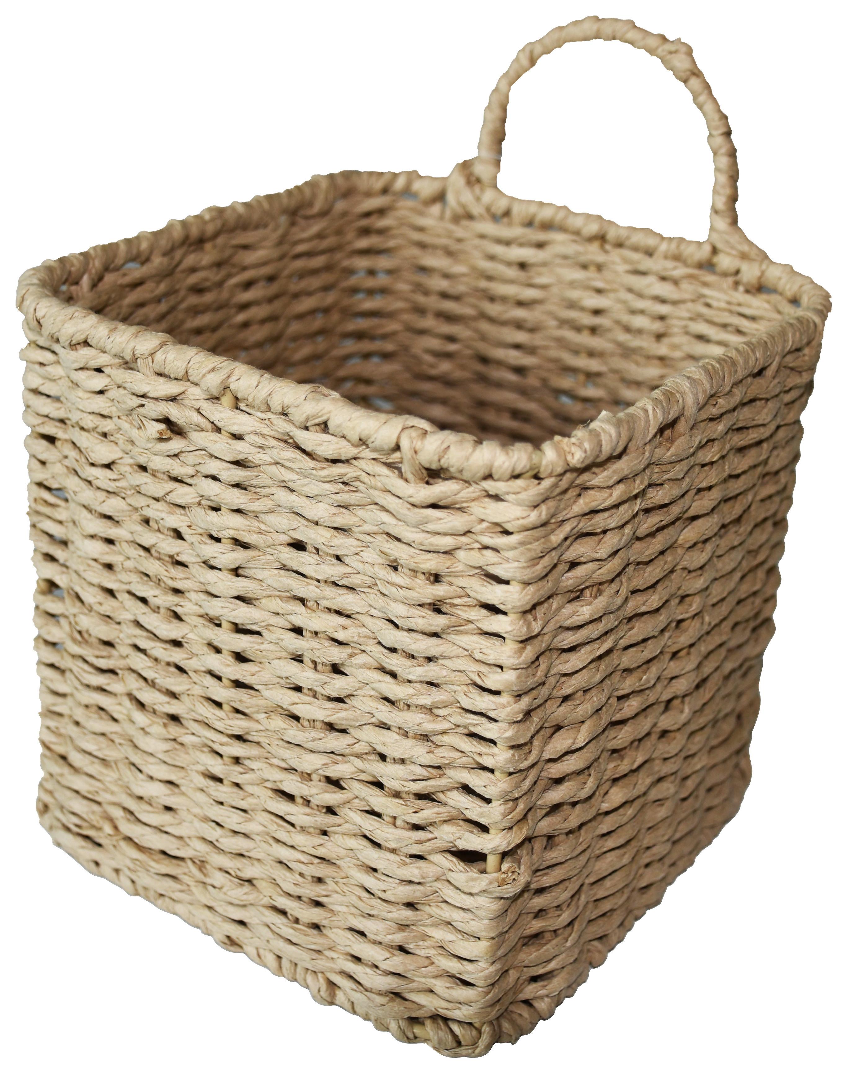 Koš Lilian, ca. 15/15cm - přírodní barvy, Romantický / Rustikální, kov/papír (15/15cm) - Modern Living