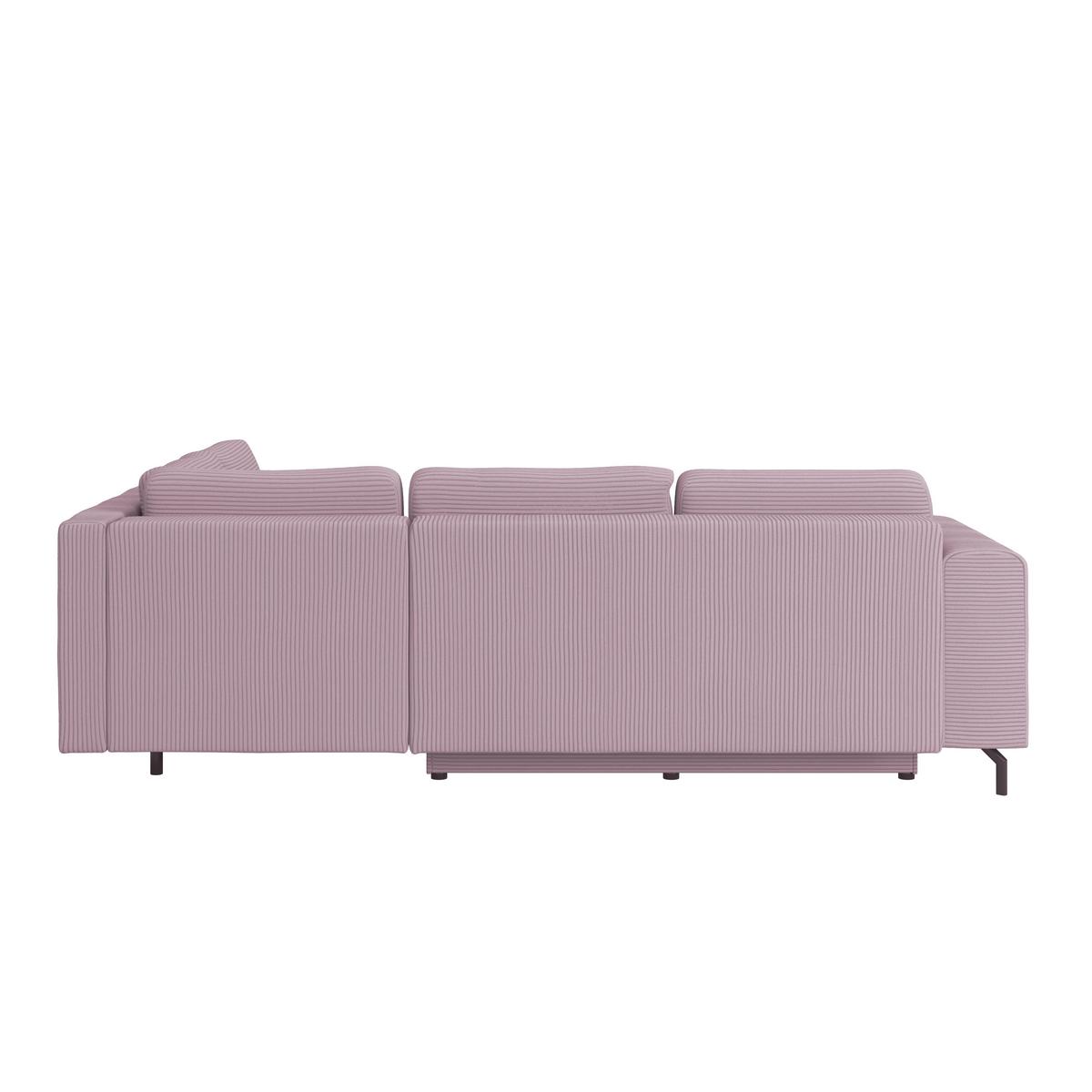 Rohová sedačka VENI, pravá, fialový manšestr - černá/fialová, Moderní, textil (272/210cm) - Ondega