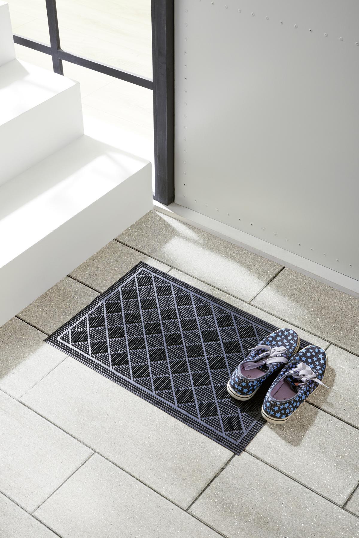Fußmatte Dana 40x60 cm Gummi Rutschfest - Schwarz, KONVENTIONELL, Kunststoff (40/60cm) - Ondega