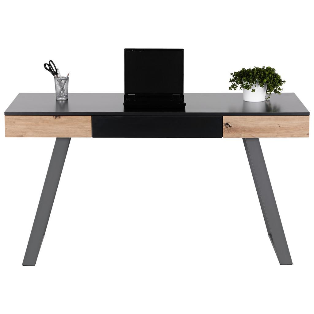 Schreibtisch B 140cm H 60cm Eichefarben/grau Viola