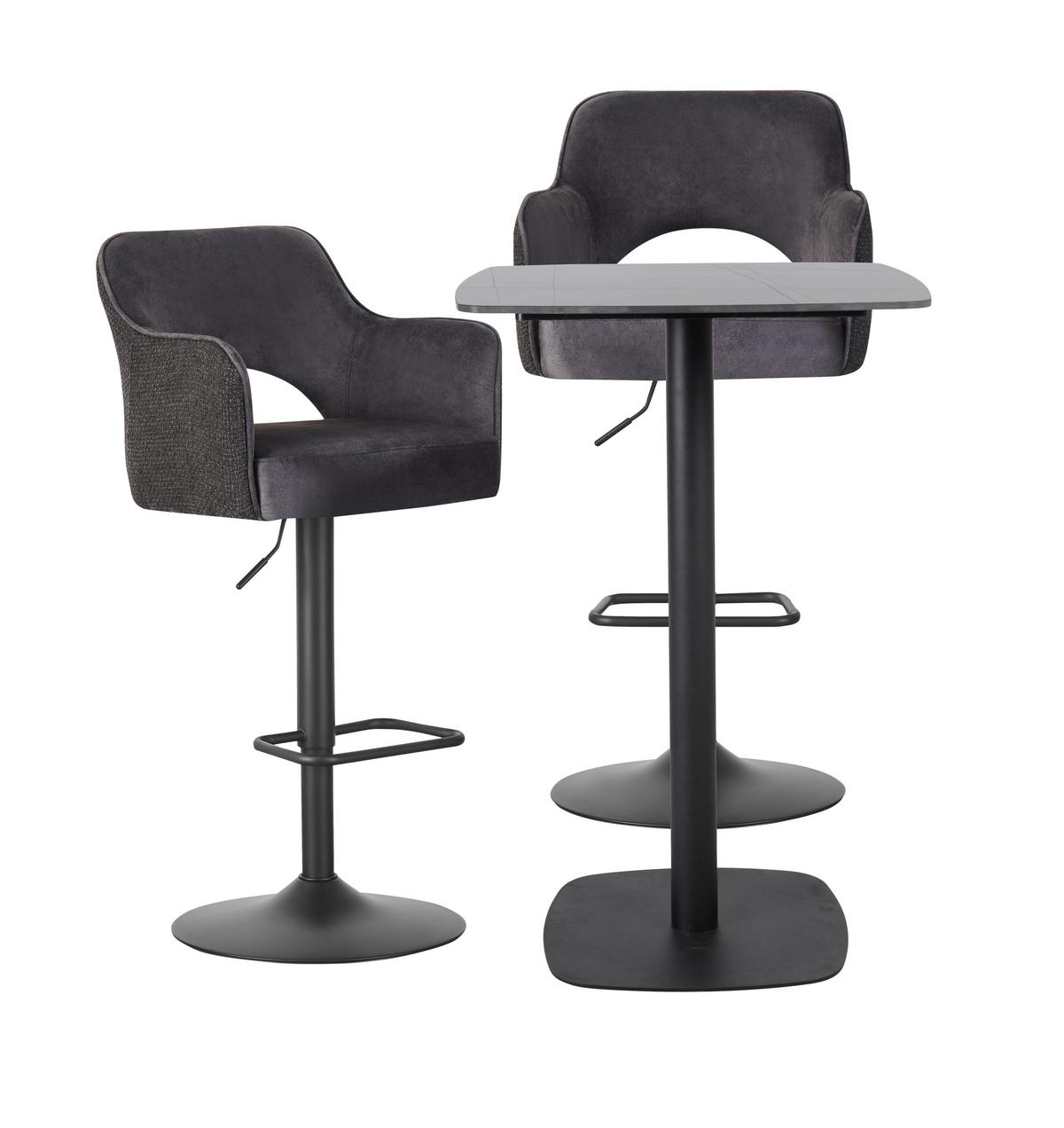 Barový stôl LEO 70x70cm - čierna, Modern, kov/keramika (70/105/70cm) - Mömax