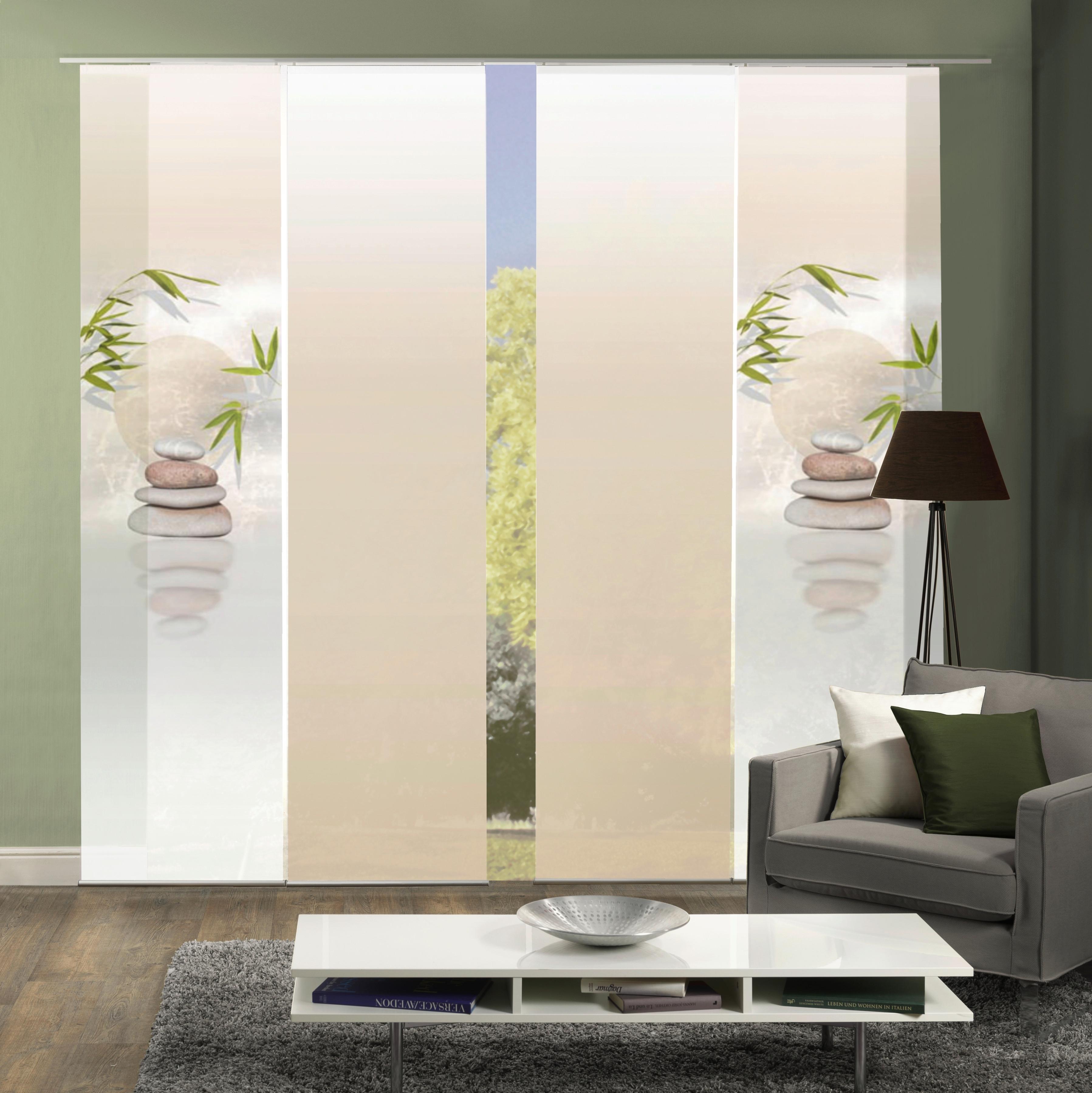 Flächenvorhang 4er Set Benessa - Naturfarben, Design, Textil (60/245cm) - Schmidt W. Gmbh