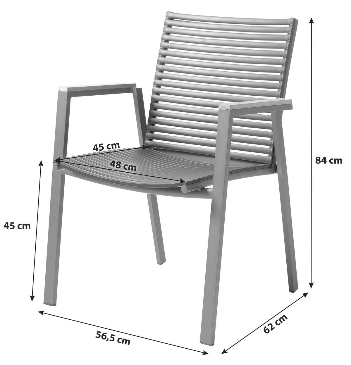 Gartentischgruppe Mood Extreme - Anthrazit/Schwarz, Natur, Holz/Kunststoff (56,5/84/62cm) - Gardenson