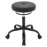 Otočná taburetka SHEPHERD - čierna, Modern, kov/textil (35/46-58/35cm) - Mömax