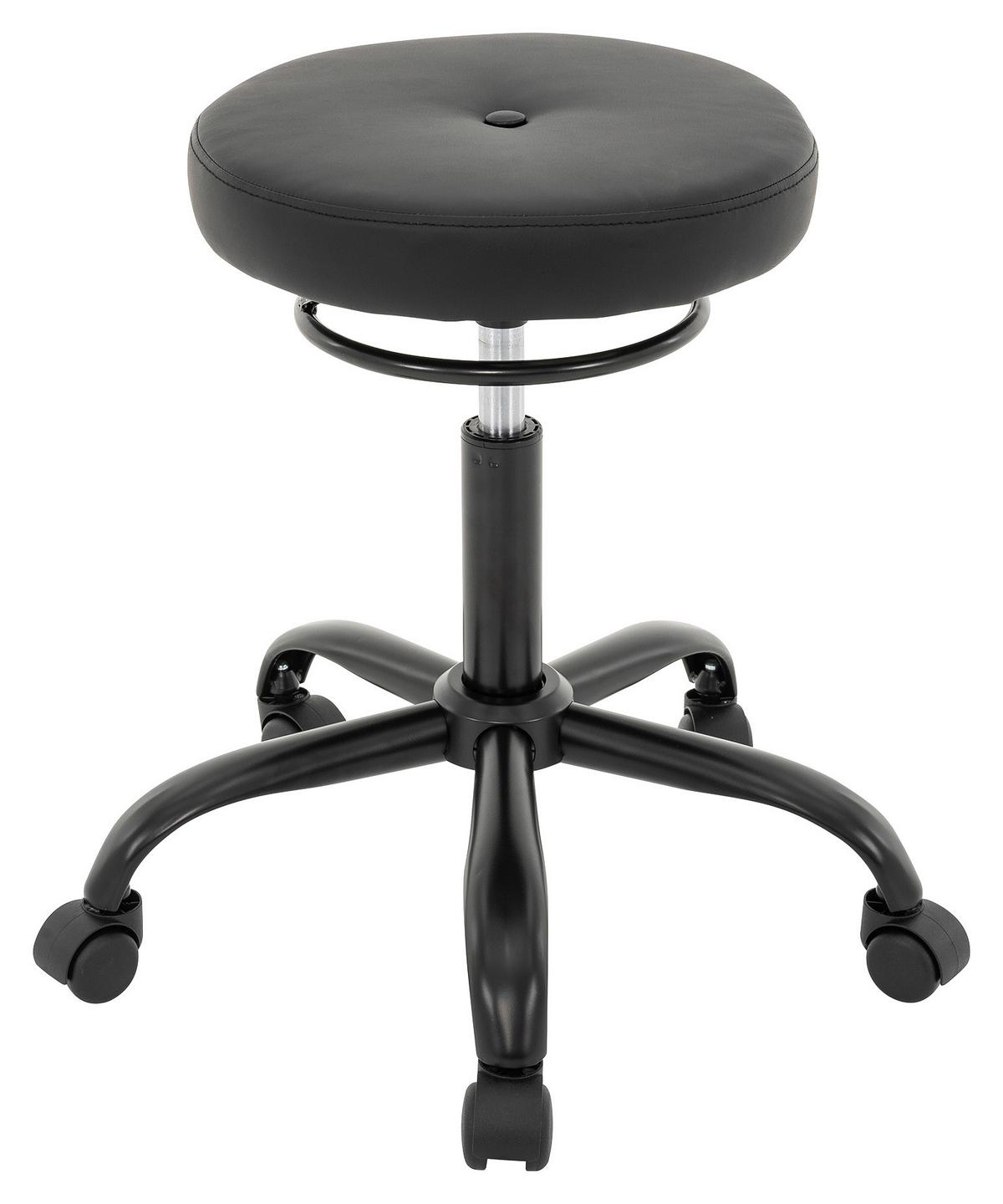 Otočná taburetka SHEPHERD - čierna, Modern, kov/textil (35/46-58/35cm) - Mömax