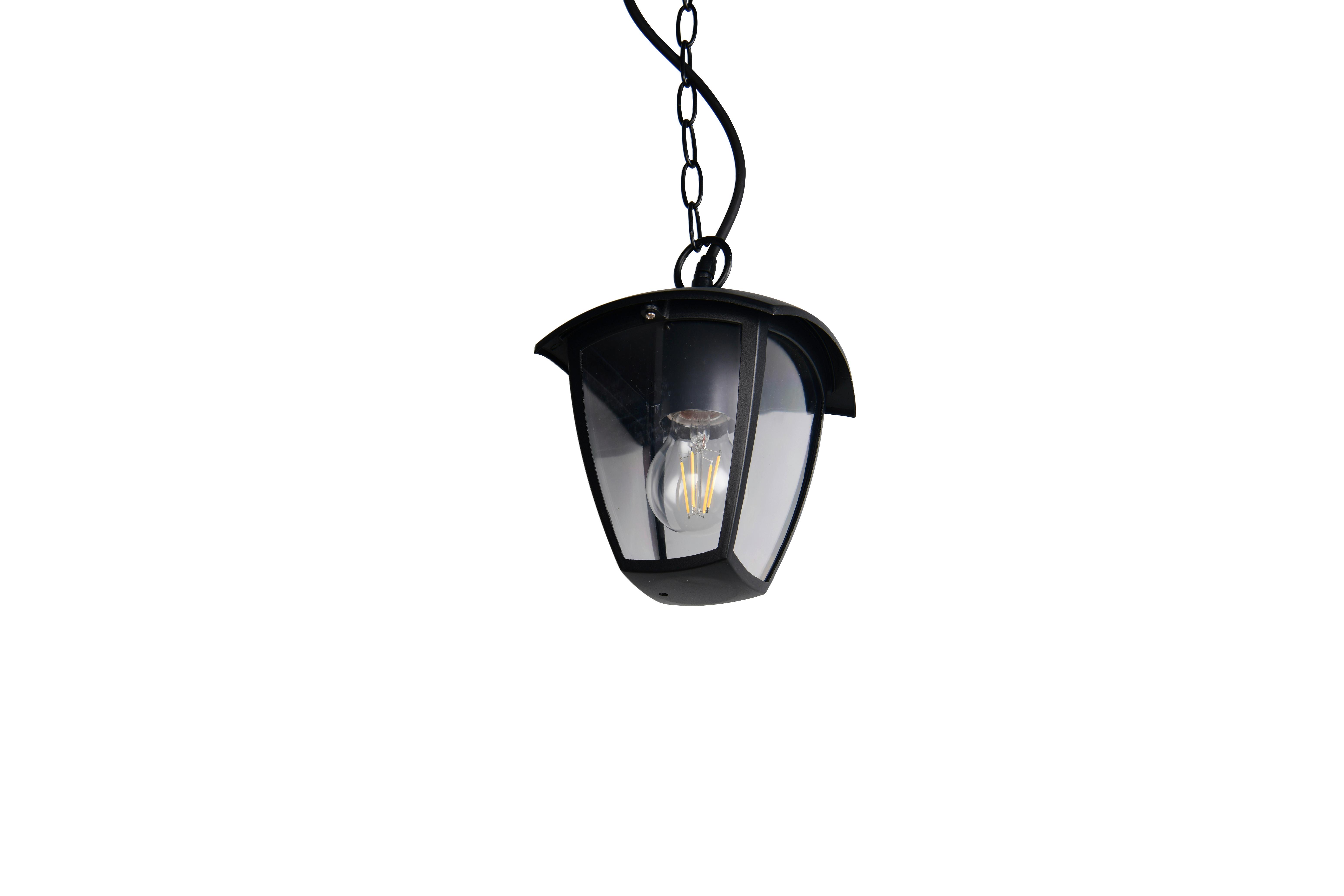 Außenhängeleuchte 363260132 Venta - Klar/Schwarz, KONVENTIONELL, Kunststoff/Metall (17/17/82cm) - Trio Leuchten