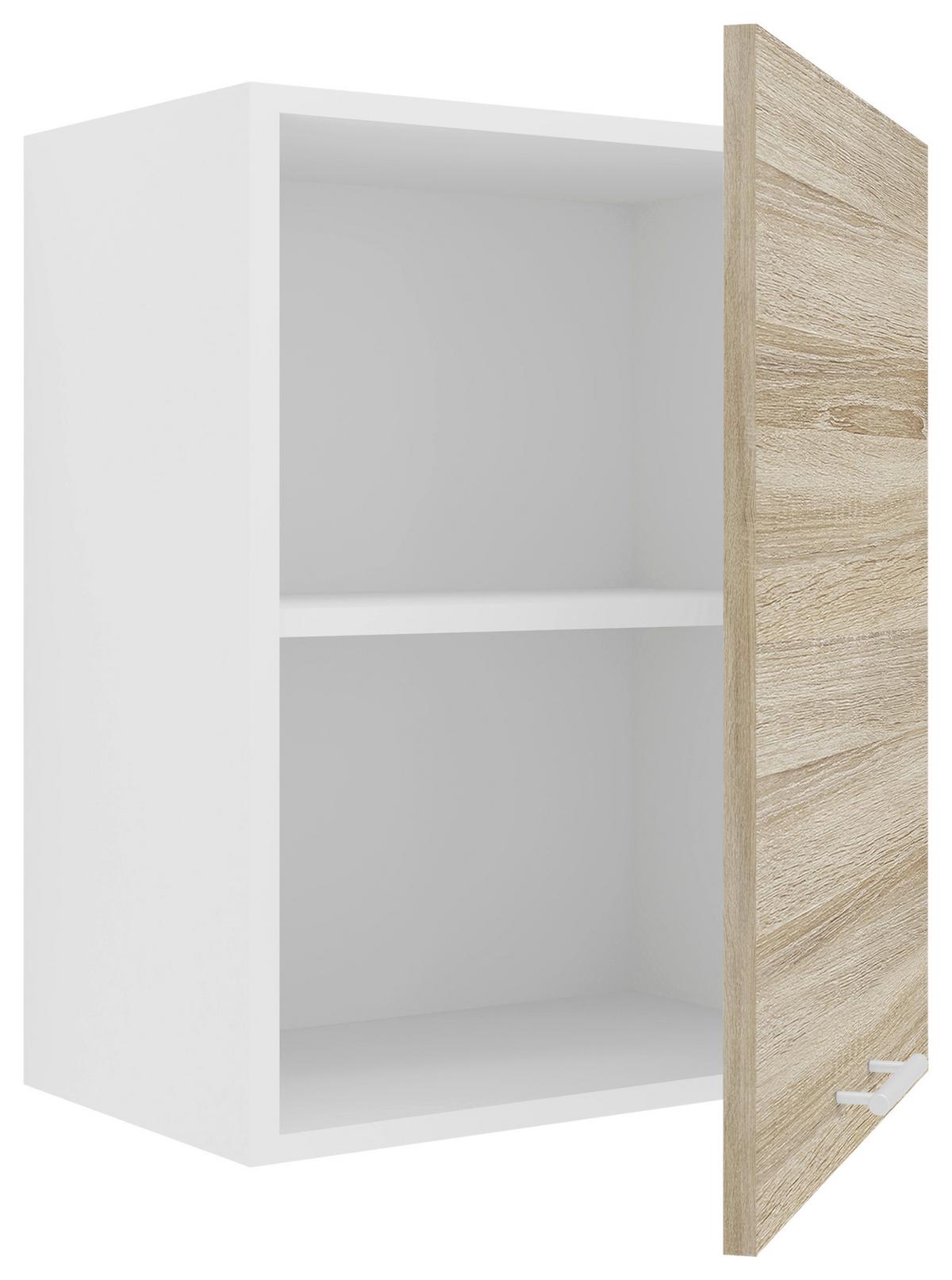 Küchenoberschrank Esilo B: 50 cm Weiß/Eiche Dekor - Weiß/Sonoma Eiche, KONVENTIONELL, Holzwerkstoff (50/60/31cm) - MID.YOU