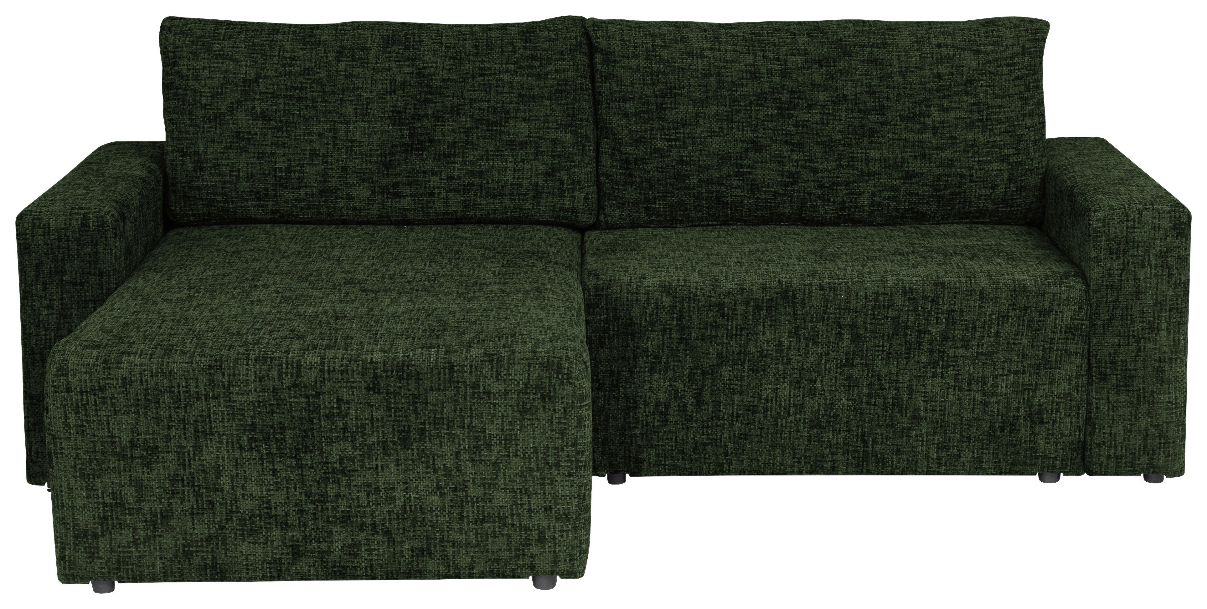 Ecksofa Dallas dunkelgrün  173x258 cm - Waldgrün/Dunkelgrün, MODERN, Holz/Kunststoff (173/258cm)