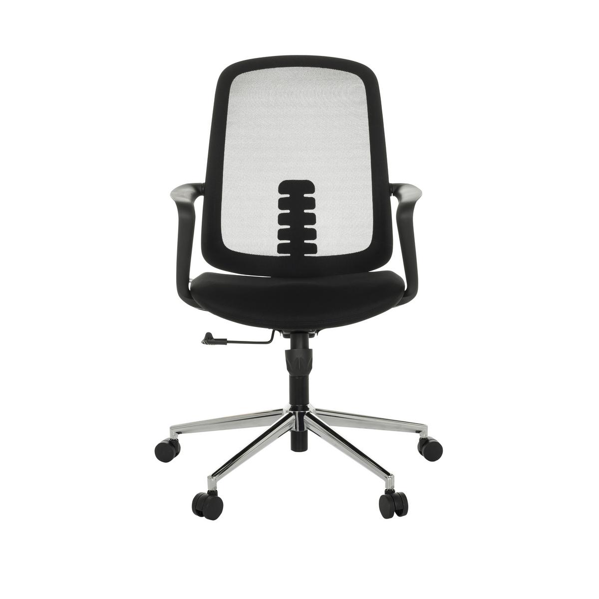 Drehstuhl Sediolo B - Schwarz, Basics, Kunststoff/Textil (63/100-108/63cm) - MID.YOU