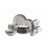 Kombiservice Metallic Rim 6 Personen Geschirr Set - Grau, Basics, Keramik (43/32,5/32cm) - Mäser