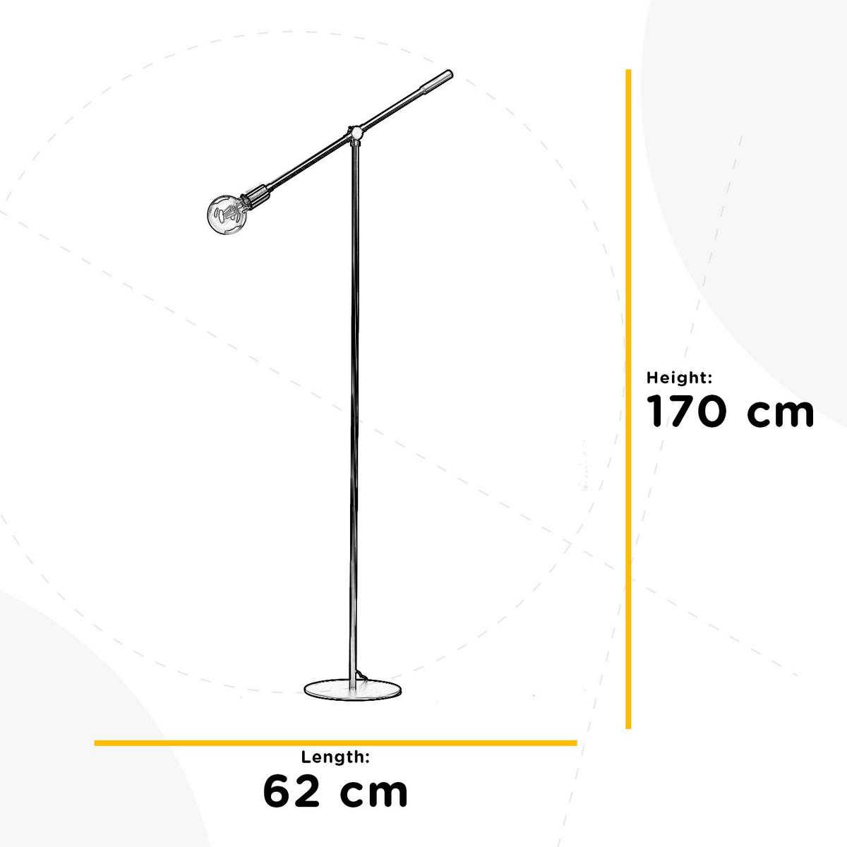 Stehleuchte 4879/Ptn - Goldfarben/Schwarz, Design, Metall (62/170cm)