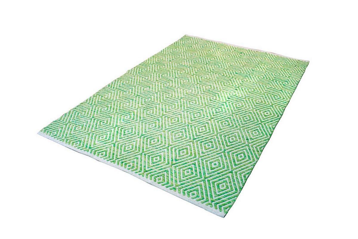 Flachwebteppich Aperitif Grün, 80x150 cm - Grün, KONVENTIONELL, Textil (80/150cm)