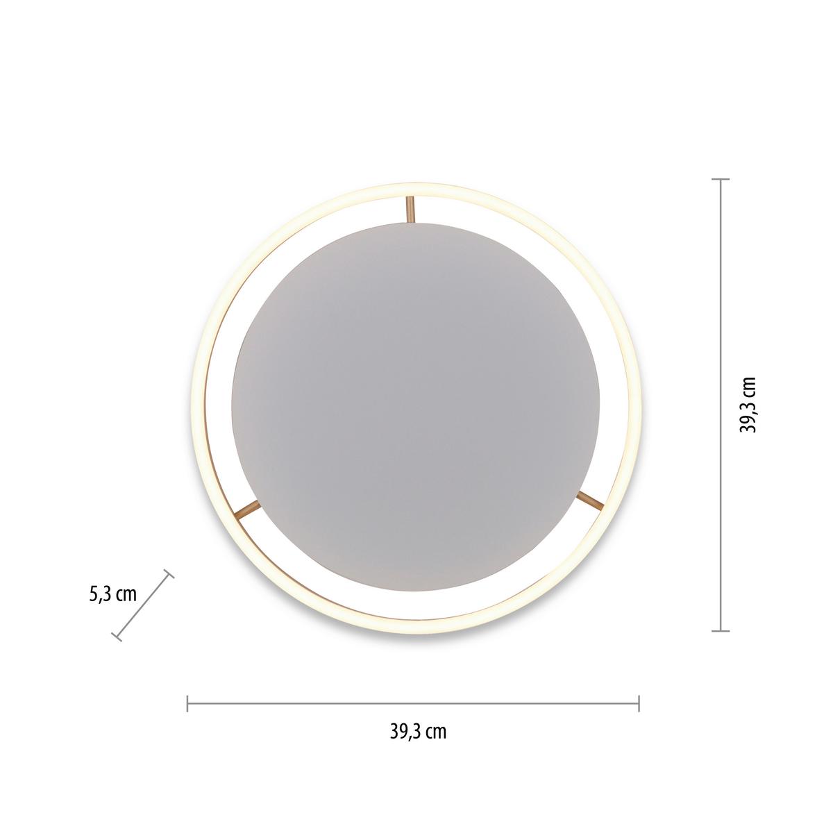 LED-Deckenleuchte 15391-60 Riuts - Messingfarben, Design, Kunststoff/Metall (39,3/39,3/5,3cm)
