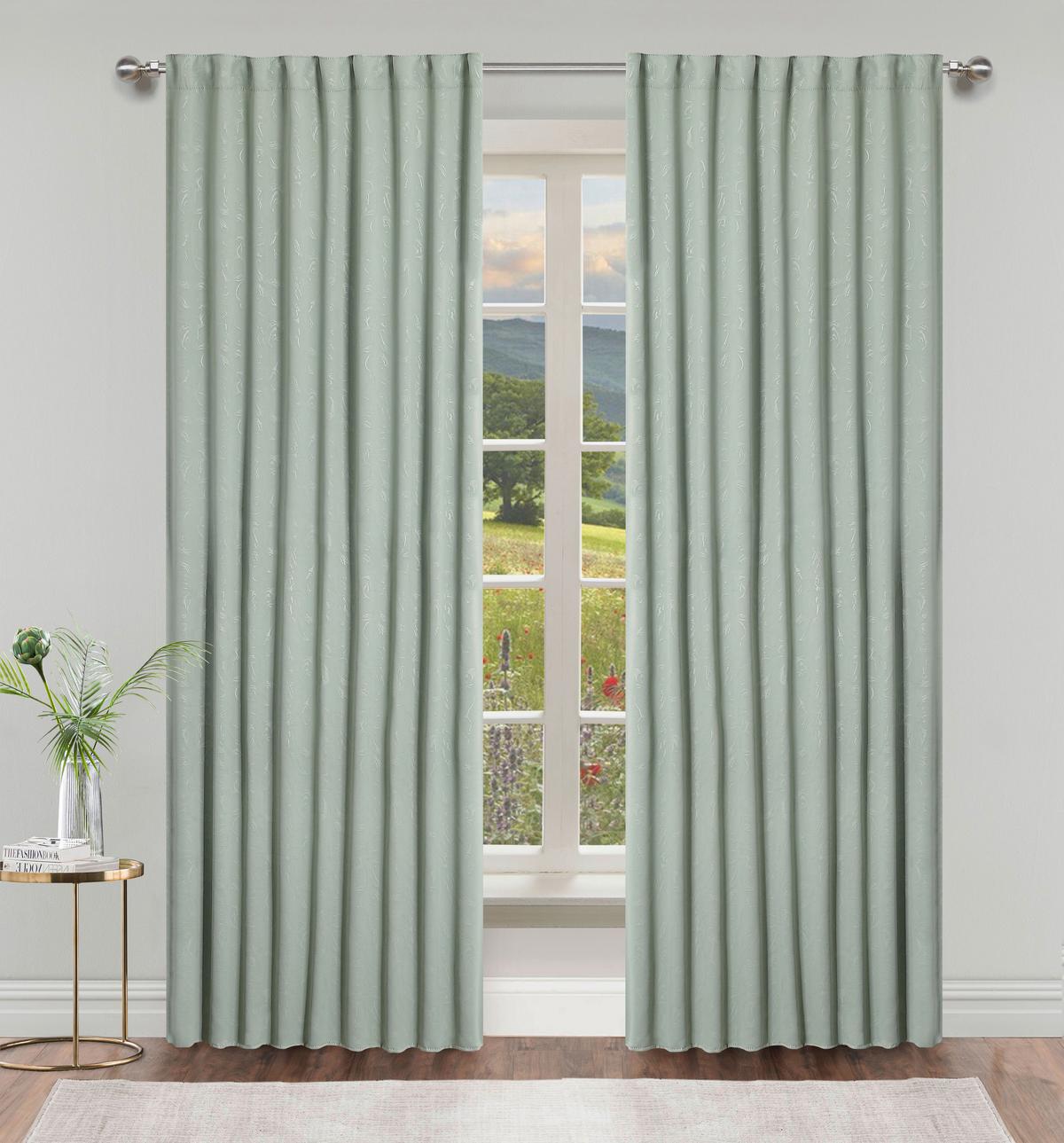 Verdunkelungsvorhang Saskia - Mintgrün, ROMANTIK / LANDHAUS, Textil (140/245cm) - James Wood