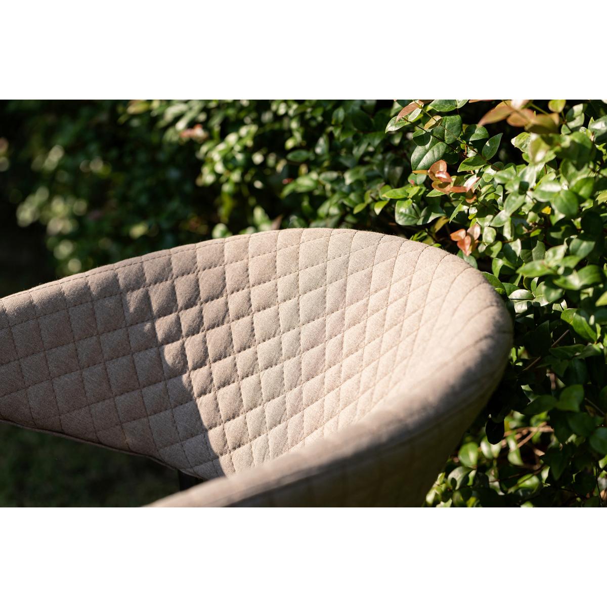 Stapelsessel Puro - Sandfarben/Anthrazit, MODERN, Textil/Metall (58/83/66cm) - Gardenson