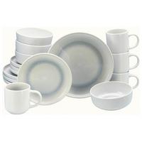 Kombiservice Keramik16-teilig - Grauweiß/Weiß, Basics, Keramik - Creatable