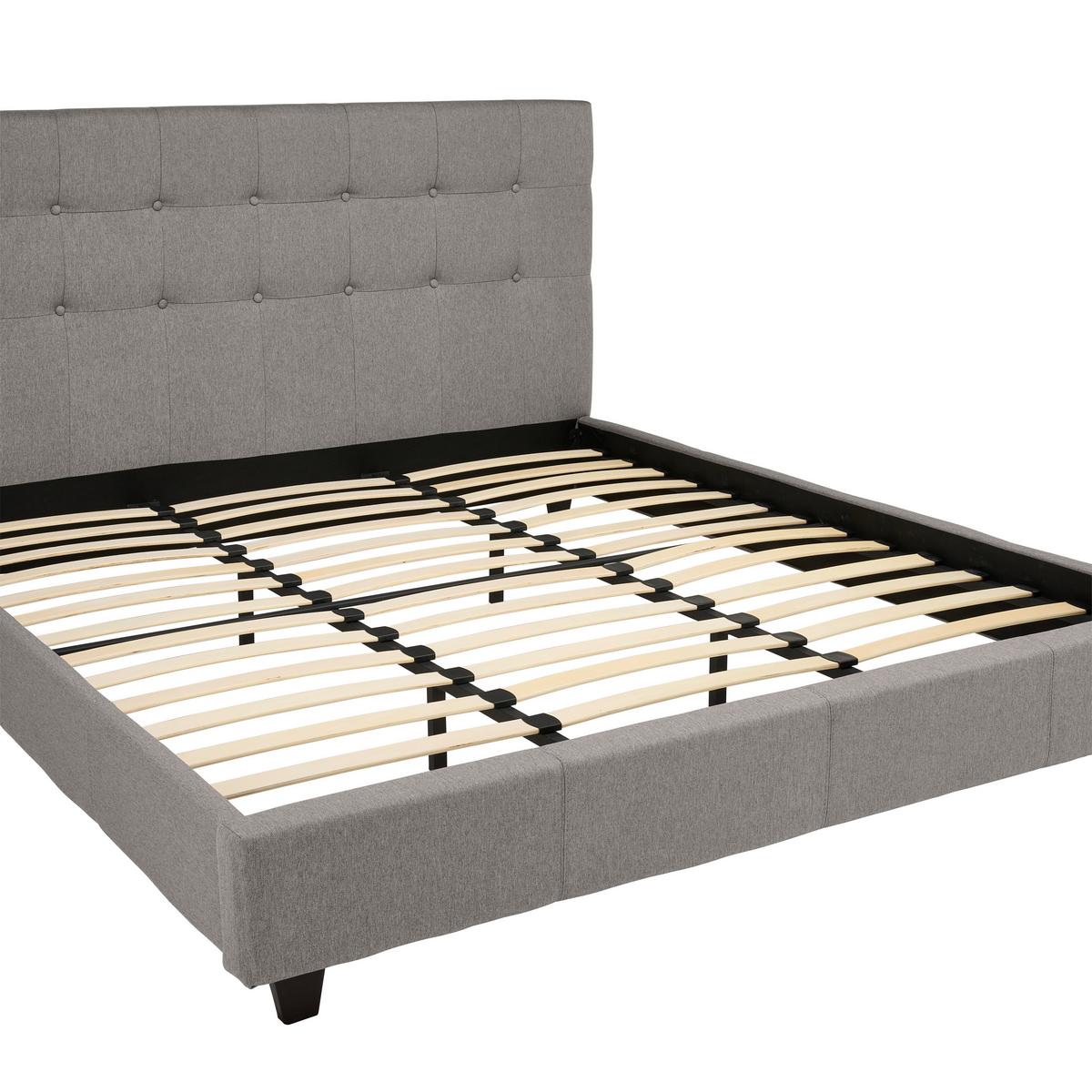 Polsterbett Mit Lattenrost 180x200 Livorno, Hellgrau - Hellgrau, MODERN, Holz/Textil (180/200cm) - Carryhome