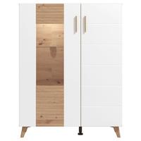 Vitrin Bretagne 2 Ajtó - tölgyfa színű/fehér, Modern, faalapú anyag (96/125,5/35cm)