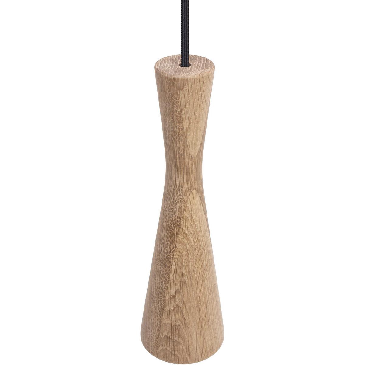 HÄNGELEUCHTE 8510144 VEGAS - Eichefarben/Schwarz, Natur, Holz (10/90-140cm)