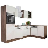 Eckküche Oliver L-Küchenblock 280 Cm - Eichefarben/Weiß, Basics, Holzwerkstoff (280/172cm) - Respekta