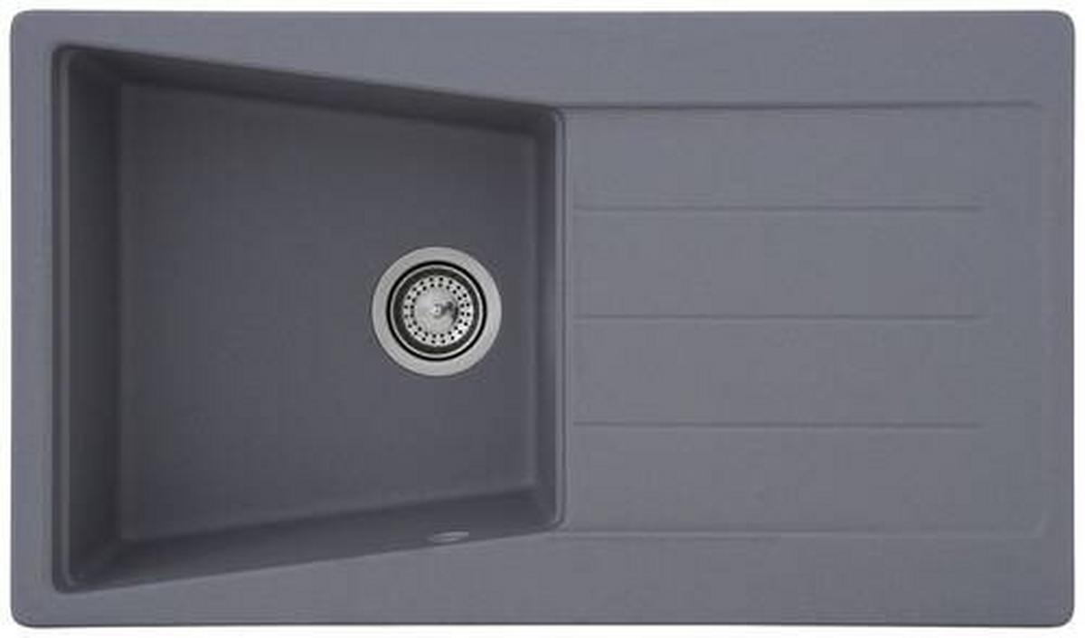 Spüle Respekta Stein Bxt: 86x50 cm - Grau, Trend, Stein (86/20/50cm) - Respekta