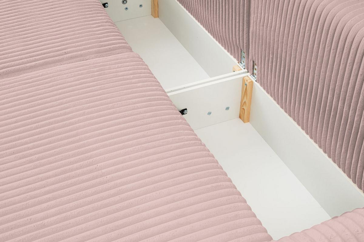 Canapea Extensibila Mevi Rosa B: 240 Cm - Rosa, MODERN (240/72-90/120cm) - Premium Living