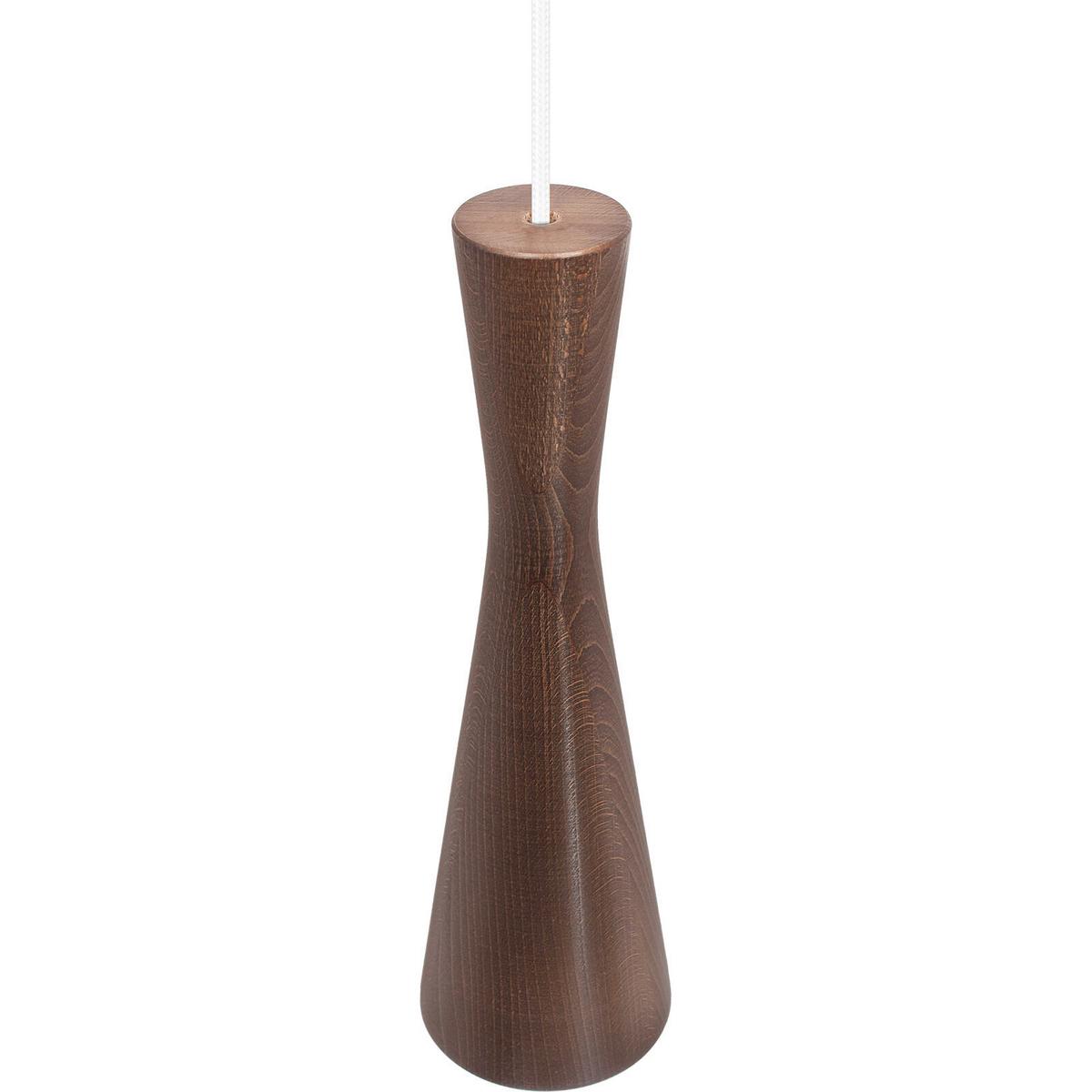 HÄNGELEUCHTE 8510130 VEGAS - Nussbaumfarben/Weiß, Natur, Holz (10/90-140cm)