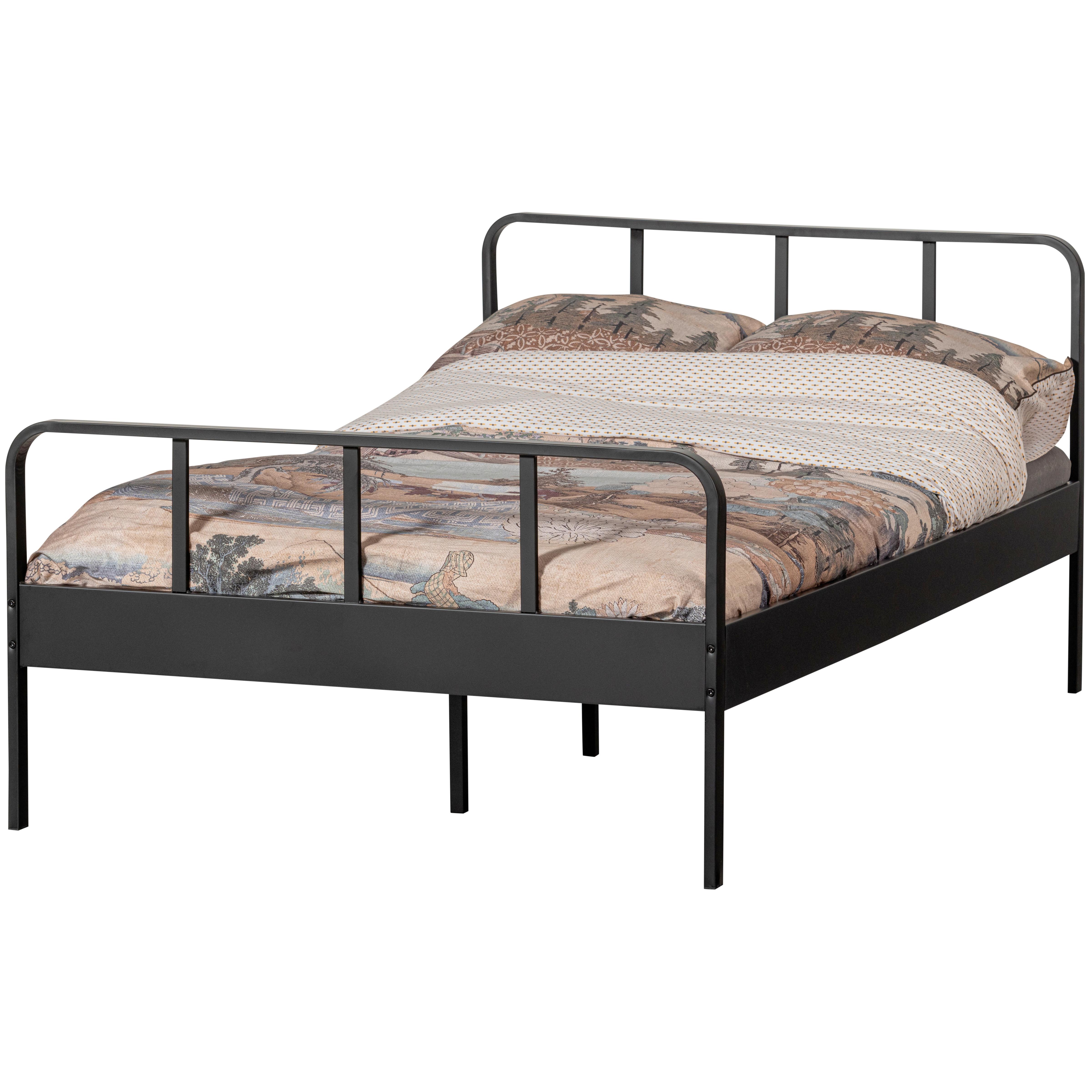 METALLBETT Mees Schwarz 120x200cm - Schwarz, Basics, Metall (120/200cm) - MID.YOU