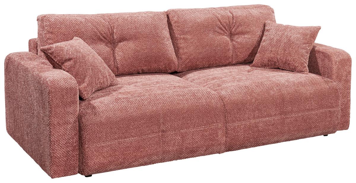 Schlafsofa Bullet Koralle B: 235 Cm - Koralle/Schwarz, KONVENTIONELL, Textil (235/88/120cm) - MID.YOU