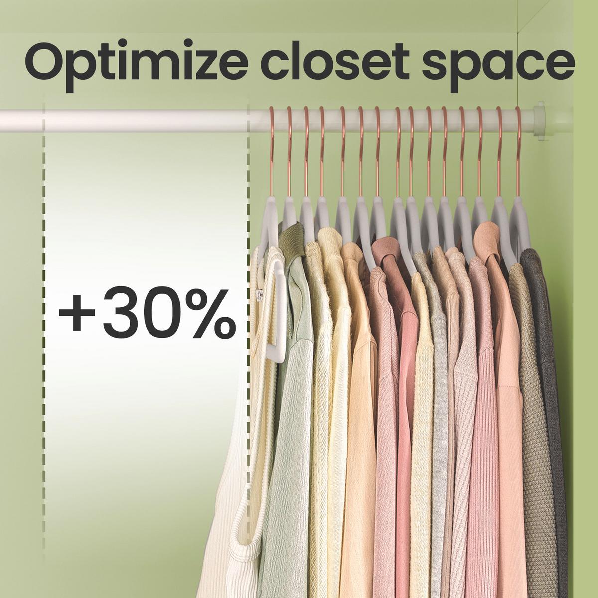 Kleiderbügel Weiß, Kupferfarben B: 42,7 cm - Weiß, Basics, Kunststoff/Metall (42,7/22/0,6cm)