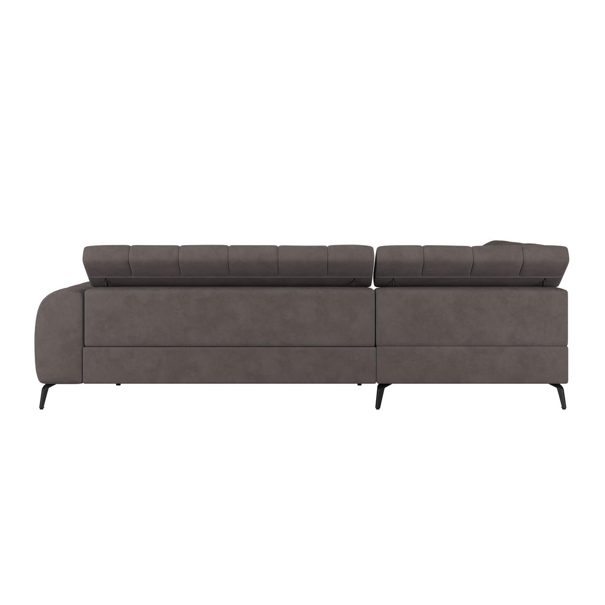 Ecksofa Volf Links New Graphitfarben, S: 203x261 Cm - Dunkelgrau/Schwarz, Trend, Kunststoff/Textil (203/261cm)