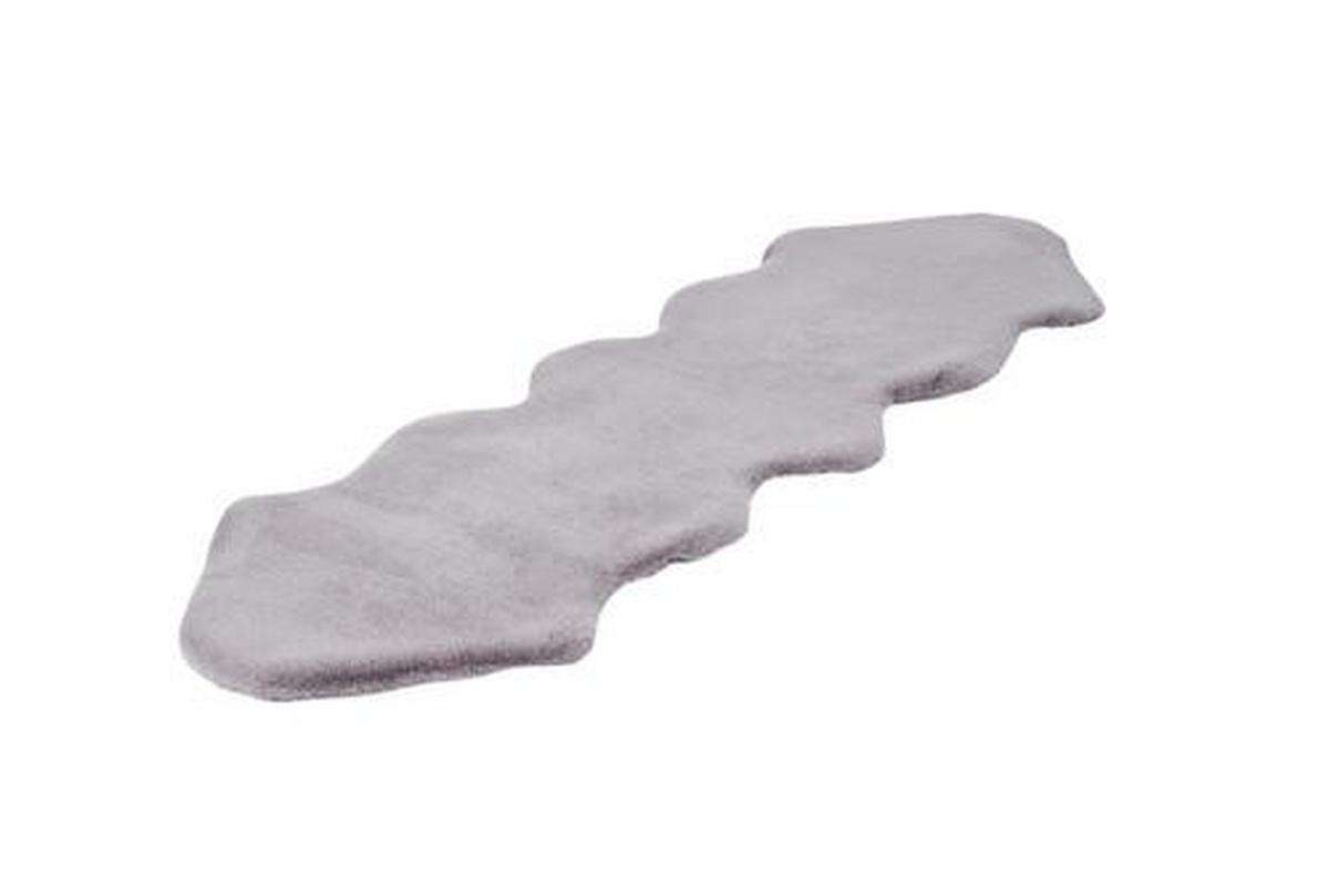 Kunstfell Rabbit Blau/Grau 60x180 cm - Blau/Grau, Trend, Textil (60/180cm) - Kayoom