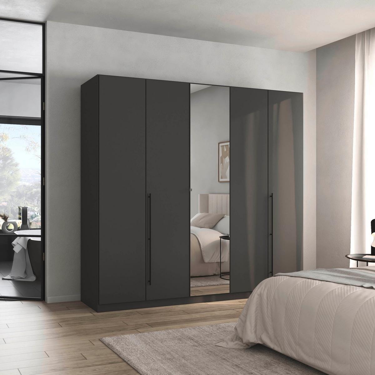 Skriňa s otočnými dverami SAFARI, šírka 226 cm - sivá, Konventionell, kov/kompozitné drevo (226/210/54cm) - Based