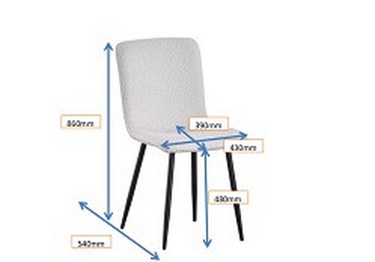 Esszimmerstuhl Narvik Weiß Echtholz Beine - Schwarz/Weiß, MODERN, Holz/Textil (43/86/54,5cm) - MID.YOU