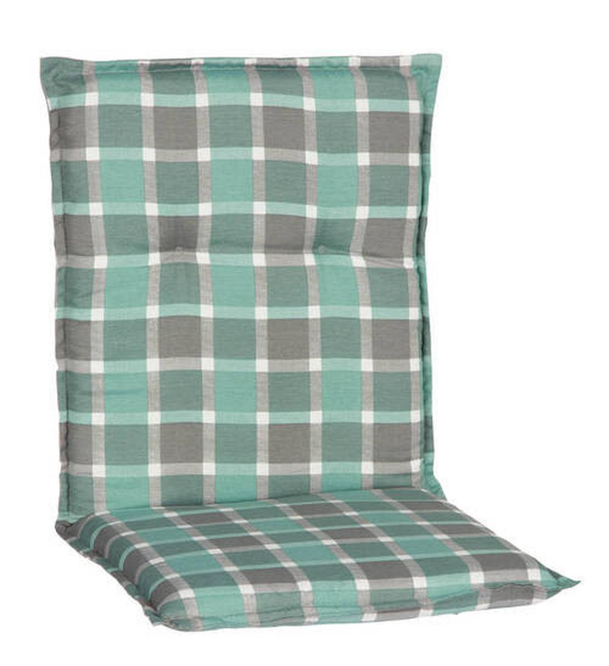 Auflage für Sessel Büsum 100x50x6 cm Grau / Türkis - Türkis/Grau, Basics, Textil (100/50/6cm) - Gardenson