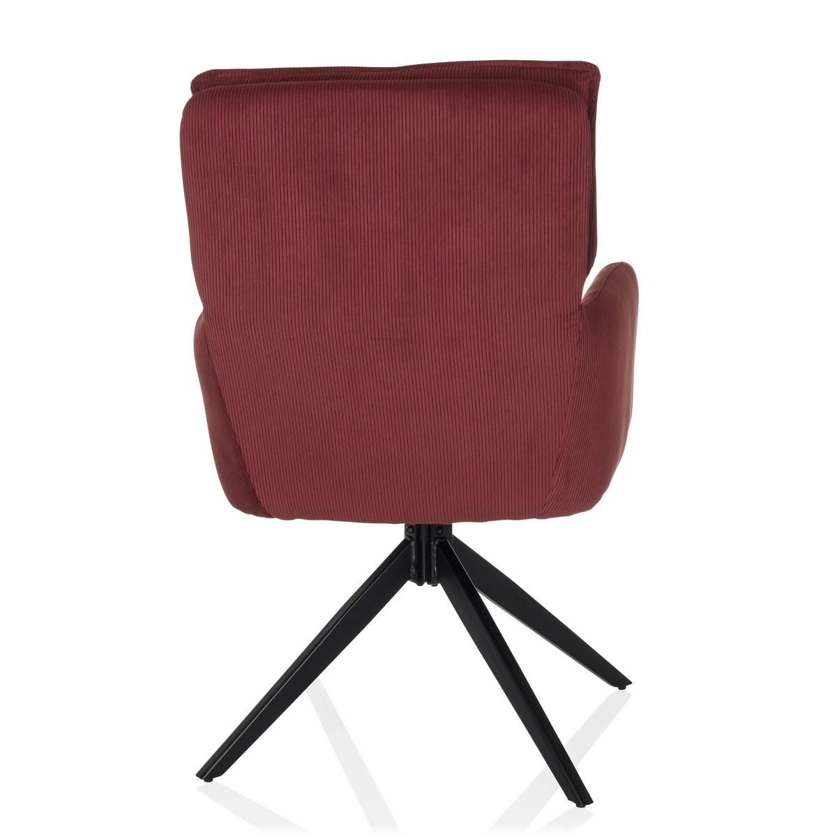 Armlehnstuhl Tarugo Rot B: 58 Cm - Rot/Schwarz, MODERN, Textil/Metall (58/94/60cm) - MID.YOU