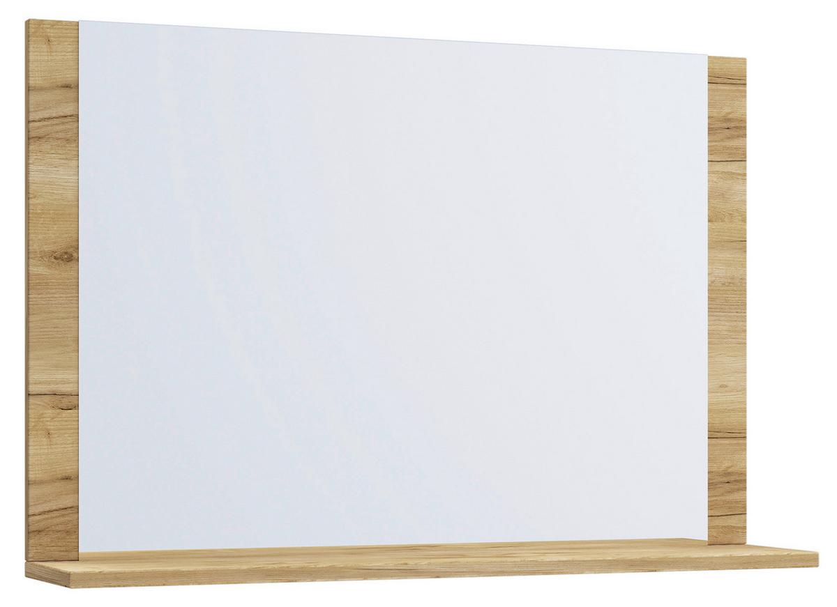 Wandspiegel Lendas Eichefarben B: 80 cm - Eichefarben/Honig, MODERN, Holzwerkstoff (80/65/16,6cm) - MID.YOU