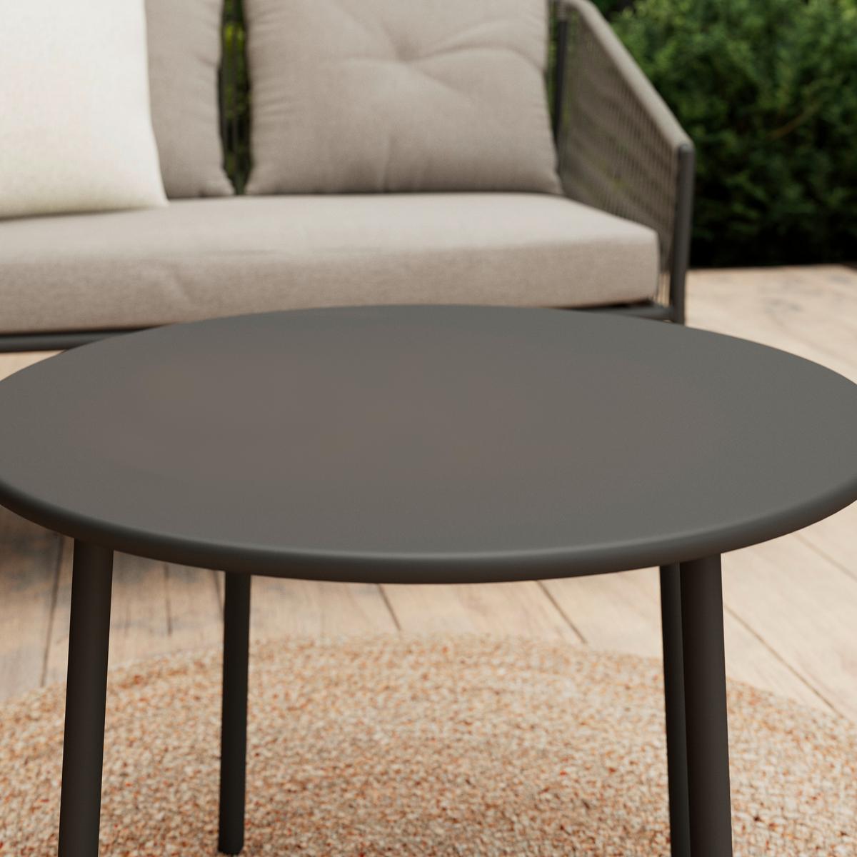 SÚPRAVA ZÁHRADNÉHO NÁBYTKU REINI - sivá/svetlosivá, Modern, kov/textil (120/74/68cm) - Mömax