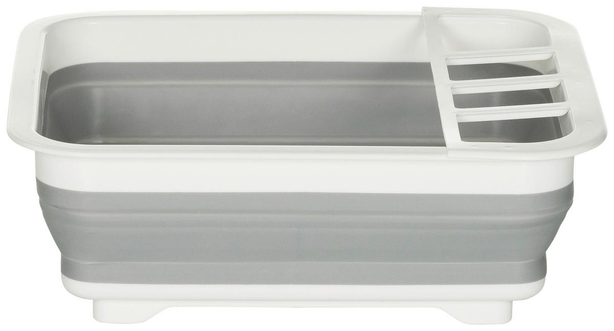Geschirrkorb Clean Sil - Weiß/Grau, Basics, Kunststoff (36,5/13/31,5cm) - MID.YOU