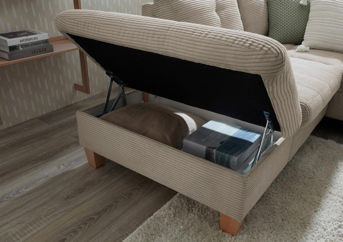 Wohnlandschaft Ascot Grau U: 220x324x170 Cm - Eichefarben/Grau, KONVENTIONELL, Textil (220/324/170cm) - MID.YOU