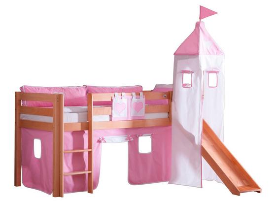 Spielbett Alex 90x200 cm Buche - Buchefarben/Rosa, Design, Holz/Textil (90/200cm) - Bessagi Kids Spielbett Alex 90x200 cm Buche - Buchefarben/Rosa, Design, Holz/Textil (90/200cm) - Bessagi Kids