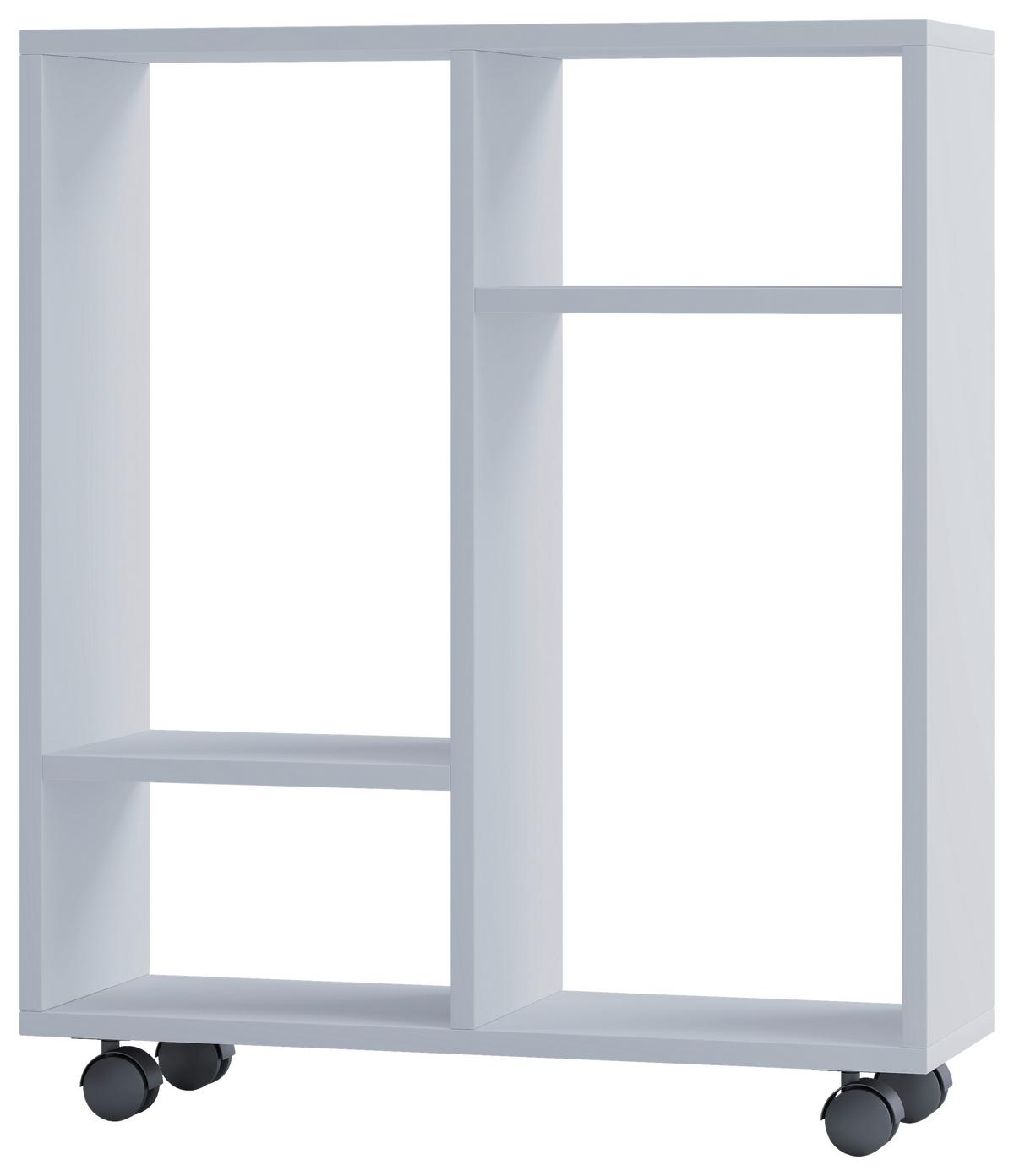 Univerzální vozík, 60/65/20 cm - bílá, Moderní, kompozitní dřevo/plast (60/65/20cm) - MID.YOU