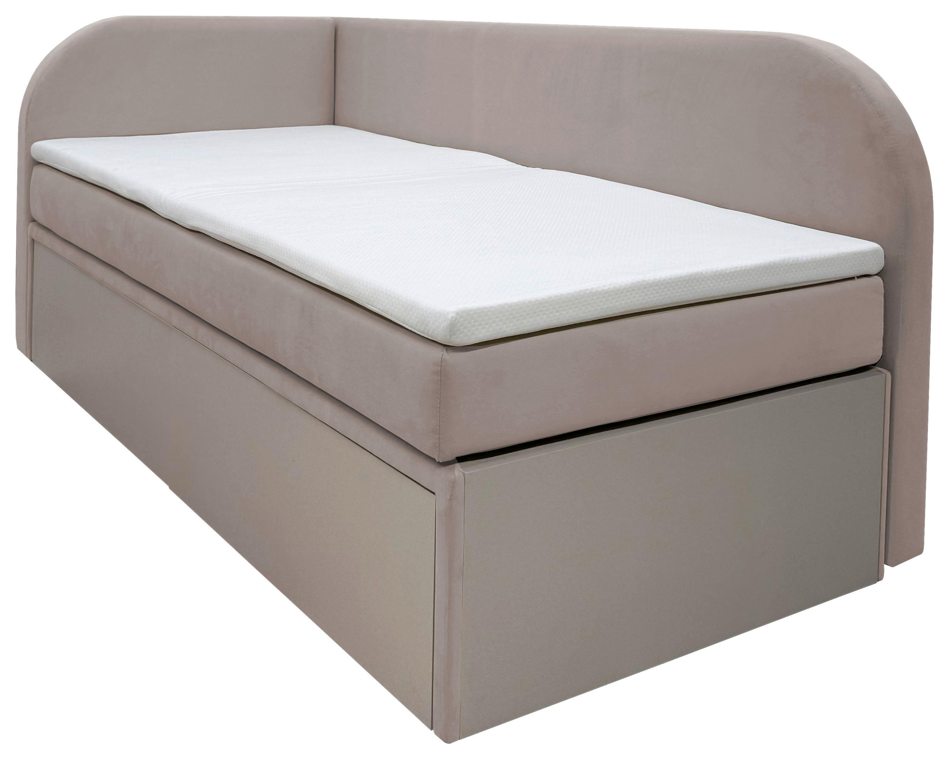 Polsterbett Calipso Beige Lf: 90x200 Cm - Beige, MODERN, Textil (90/200cm) - Livetastic