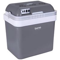 Kühlbox 24 Liter Sofia mit Tragegriff Grau/Weiß - Weiß/Grau, KONVENTIONELL, Kunststoff (40/30/43,5cm) - Bono