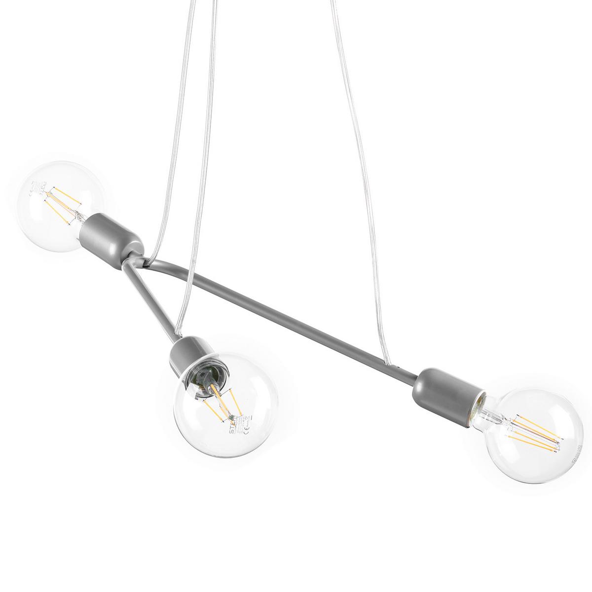 Pendelleuchte 5033/Sa - Silberfarben, Design, Metall (65/10/75cm)