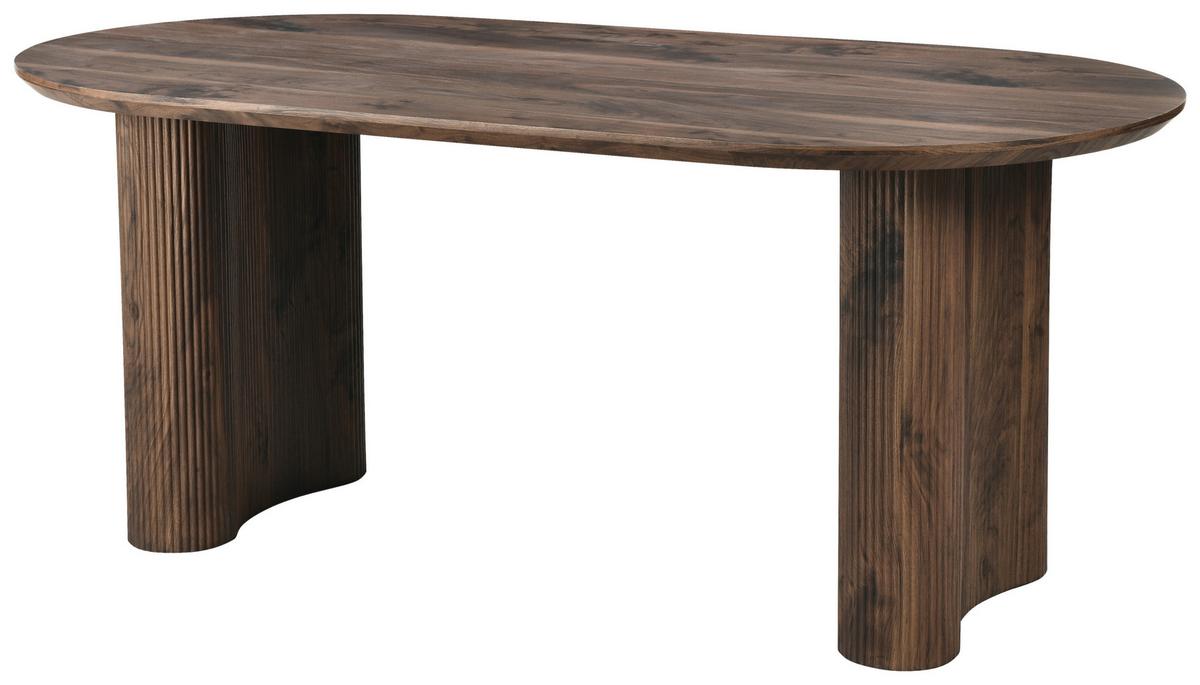 Esstisch Edda Walnussfarben L: 180 cm - Walnussfarben, Basics, Holzwerkstoff (180/90/75cm) - Livetastic
