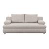 3-Sitzer-Sofa Mit Schlaffunktion Olso Beige - Beige/Schwarz, Trend, Holz/Kunststoff (205/72/100cm)