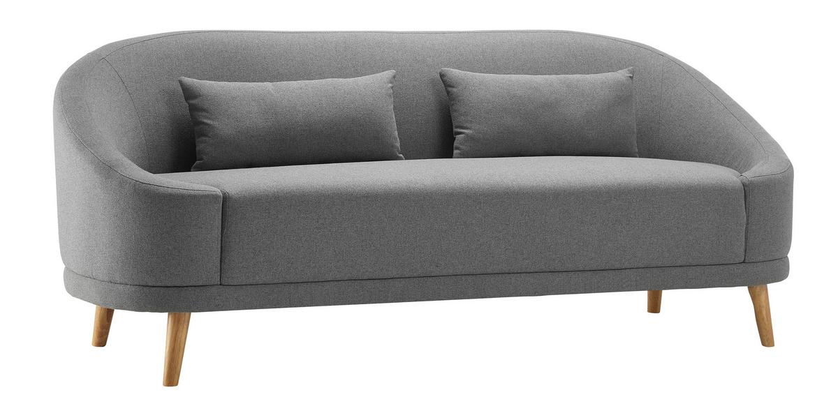 Pohovka Jannike - tmavosivá, Modern, drevo/textil (207/84/80cm) - Modern Living
