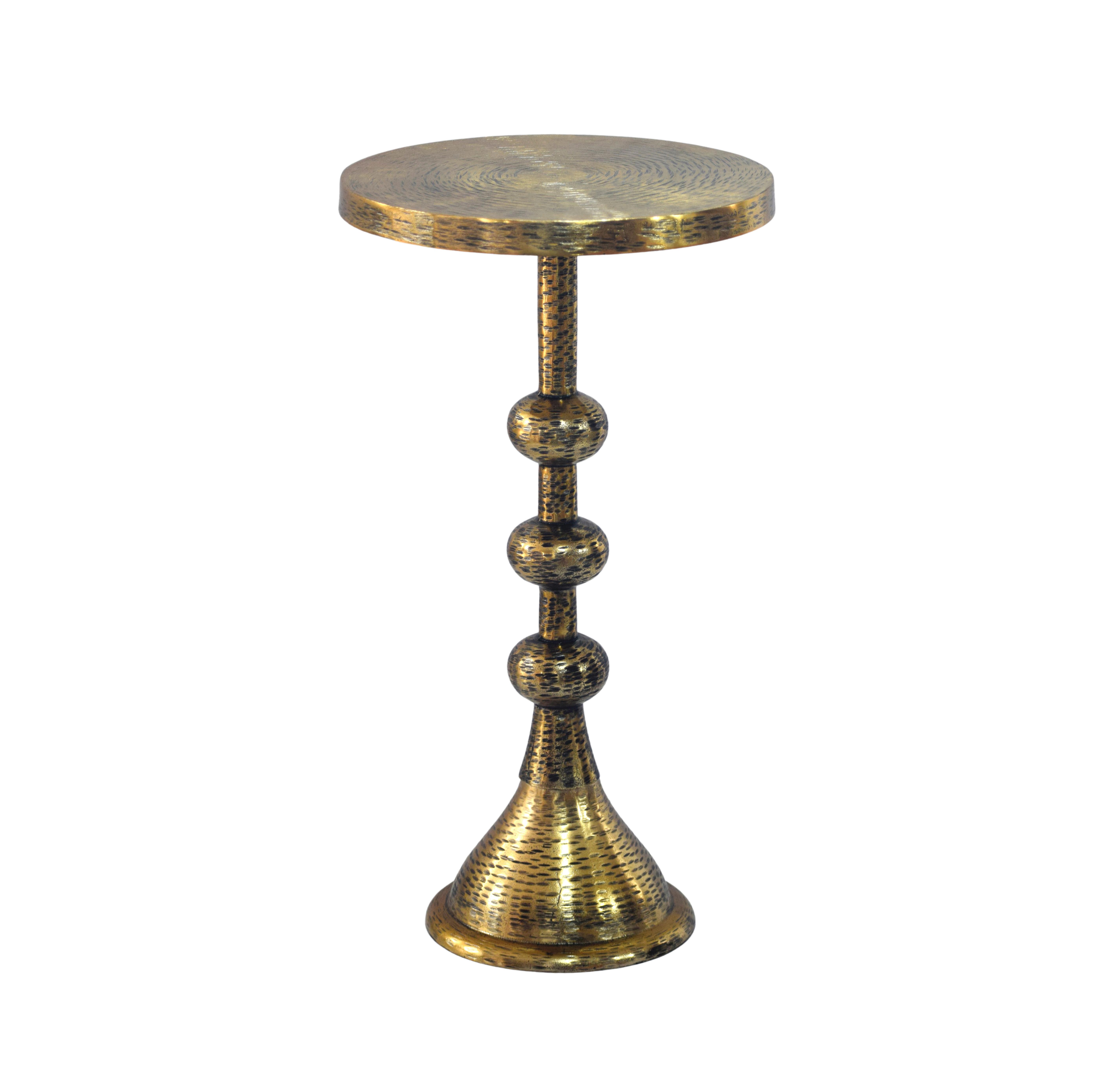 BEISTELLTISCH Goldfarben L: 30cm - Goldfarben, Design, Metall (30/30/56cm) - Livetastic